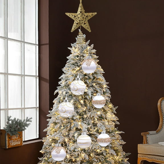 Eolstice Multicolor Christmas Ball Ornaments Set, Large Holiday Bulbs, Tree Decorations for Home and Party Festive Displays