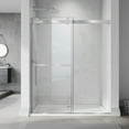 thumbnail image 3 of Sunny Shower Frameless Sliding Brushed Nickel Finish Shower Door 60 in. W x 72 in. H, 3 of 9