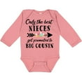 thumbnail image 3 of Inktastic Only the Best Nieces Get Promoted to Big Cousin Boys or Girls Long Sleeve Baby Bodysuit, 3 of 5