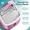 thumbnail image 6 of EUHOMY Countertop Ice Maker 26 lbs/Day Portable Self-Cleaning, 9 Bullet Ice in 6 Min, Pink, 6 of 9