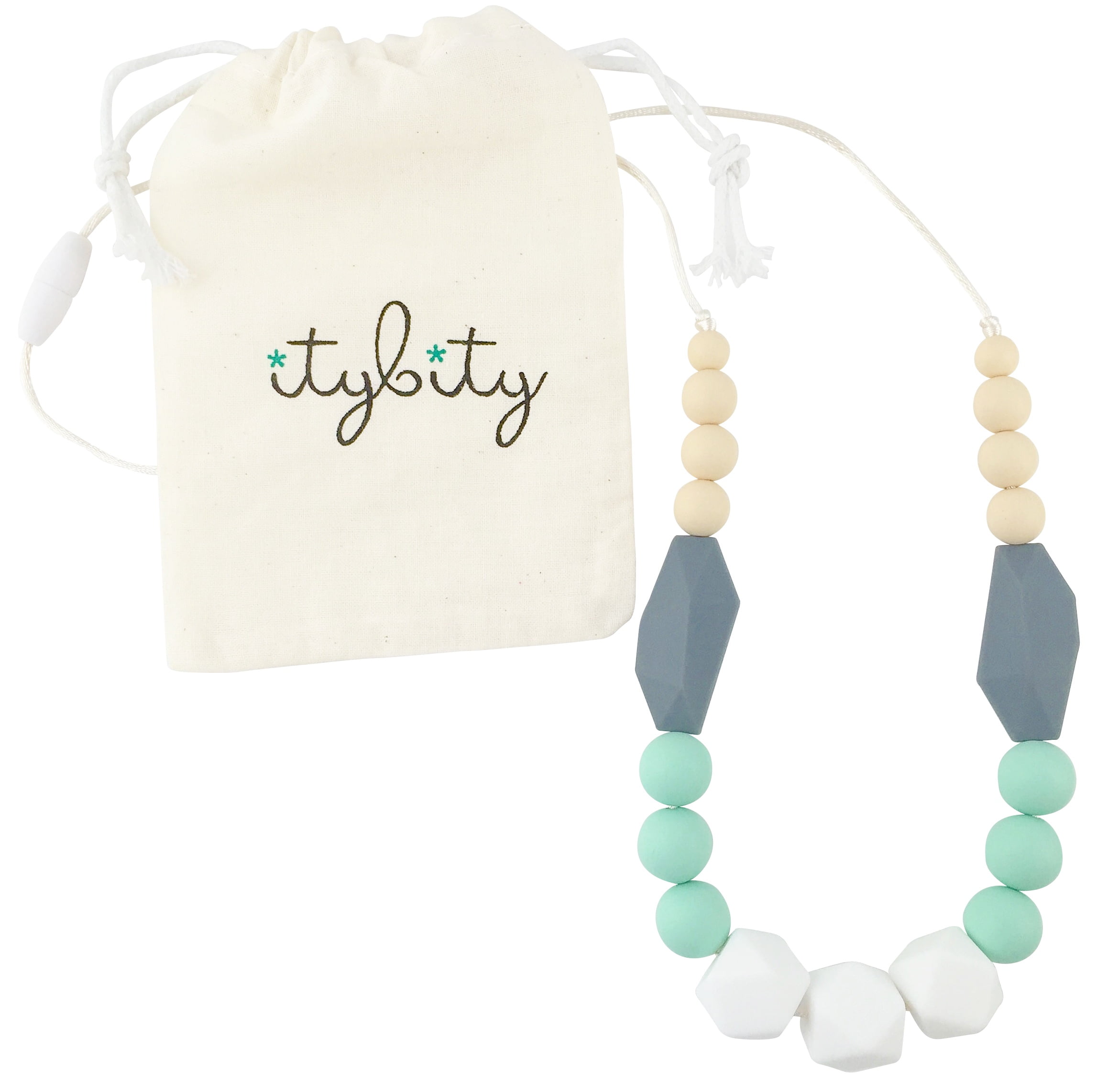 silicone beads Teething necklace by Stilnati teething necklace for mom to wear 