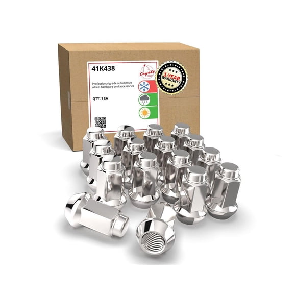 Tuercas, accesorios para ruedas, rosca M10 x 1.25, 16 unidades, cromadas