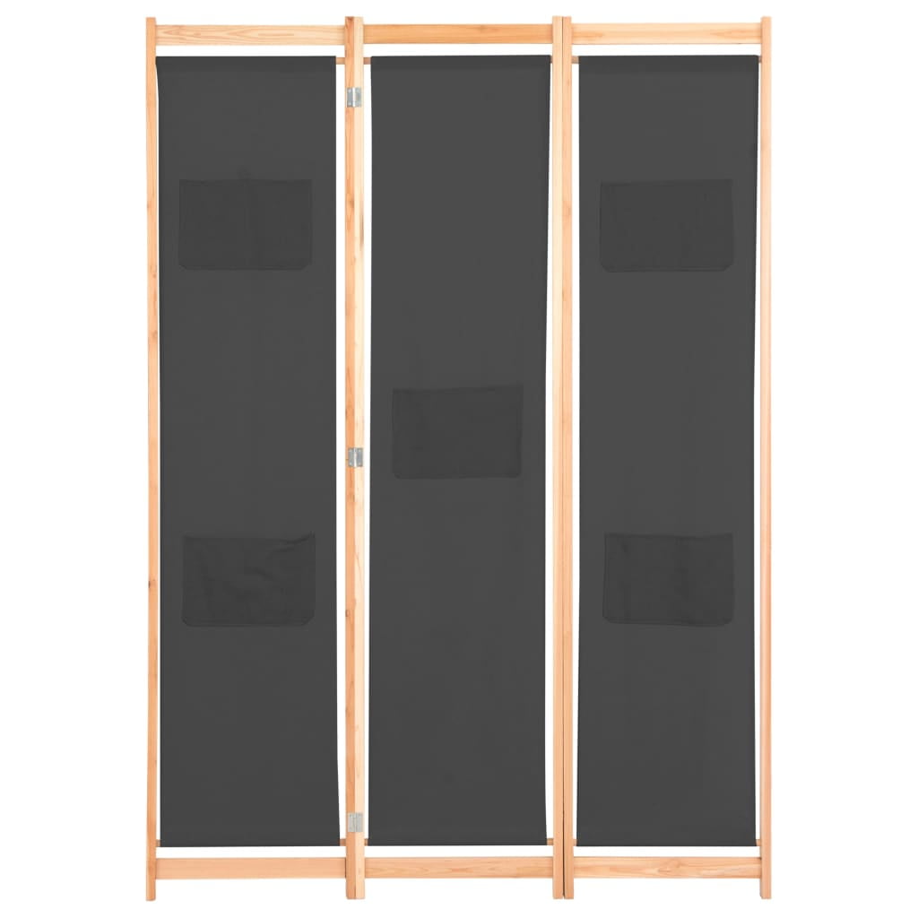 Kepooman 4-panel Wooden Frame Privacy Screen for Bedroom Garden, Grey Kepooman 4-panel Wooden Frame Privacy Screen for Bedroom Garden, Grey