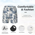 thumbnail image 3 of Fuzoiu Vintage Floral 1 Print Men's Swim Shorts,Quick-Dry Double-Layer Swim Trunks,Board Trunks,Beach Shorts Swimwear Bathing Suits-XX-Large, 3 of 6