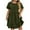 Green, variant on Women's Plus Size Summer Dresses Casual Solid Short Sleeved Round Neck Dress Burgundy