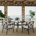 thumbnail image 1 of Mainstays Montclair 5-Piece Outdoor Dining Set with Cushions, Light Grey, 1 of 9