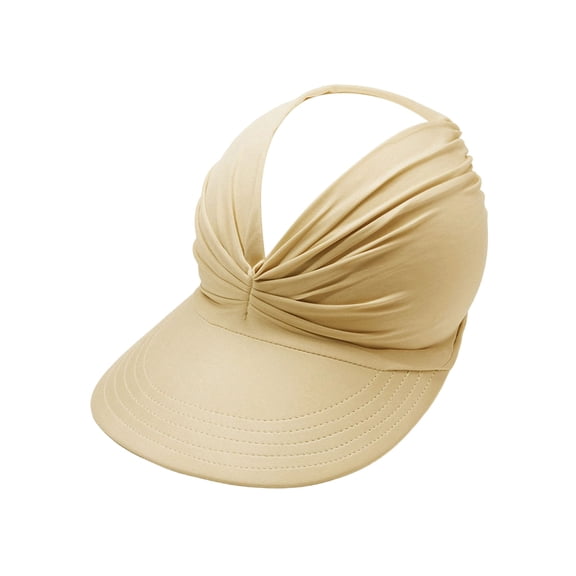 Homellea Women's UPF 50 UV Protection Sun Visor Hat,Wide Brim UV Protection and Waterproof Hat, Lightweight Foldable Ponytail Beach Cap for Golf Hiking