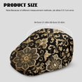 thumbnail image 4 of CHAQLIN Golden Floral Newsboy Hat for Holiday Daily Commuting, Polyester Retro Forward Flat Cap Lightweight All Match for Men and Women, 4 of 4