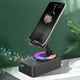 thumbnail image 1 of Soporte para teléfono móvil con altavoz Bluetooth | Soporte giratorio giratorio para tableta de escritorio plegable de 360° | Entretenimiento de audio multifuncional | Batería de reserva prolongada, 1 of 7