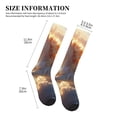 thumbnail image 2 of Lsque Rainbow Cloud White Horse Pattern Sport Compression Socks for Men & Women 15-20 mmHg Knee High Nurse Pregnant Running Medical and Travel Athletic, 2 of 6