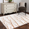 thumbnail image 3 of Orange Branches Area Rugs 2.7'x5', Washable Small Throw Rugs for Kitchen Bedroom, Modern Abstract Art Forest Silhouettes Indoor Outdoor Rug Non-Slip Low Pile Carpet Runner Reversible Floor Mats, 3 of 8