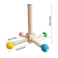 Bird Stand Perch Toy, Interactive Spinning Parakeet Toys, Wooden ...