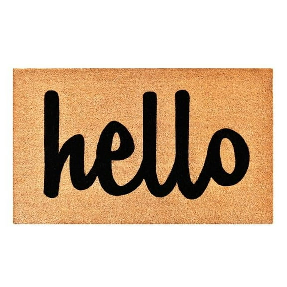 Calloway Mills 3 x 6 ft. Script Hello Doormat, Natural & Black