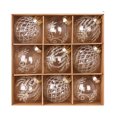 thumbnail image 1 of Inteprter Bolas de Navidad, grandes adornos navideños, árboles bohemios fáciles de adaptar, fiestas, suministros para fiestas de bodas. Kits de decoración para fiestas color champán 24.5 x 24.5 x 8 cm, 1 of 6