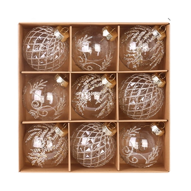 Inteprter Bolas de Navidad, grandes adornos navideños, árboles bohemios fáciles de adaptar, fiestas, suministros para fiestas de bodas. Kits de decoración para fiestas color champán 24.5 x 24.5 x 8 cm