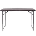 thumbnail image 6 of Bowery Hill Contemporary 23" x 48" Plastic Bi-Fold Table in Brown, 6 of 7