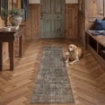 thumbnail image 4 of BERTHMEER 2'x6' Washable Runner Rugs for Entrance Hallway Bathroom Bedroom Entryway Kitchen Non Slip Vintage Oriental Traditional Runner Rugs,Navy Blue, 4 of 7