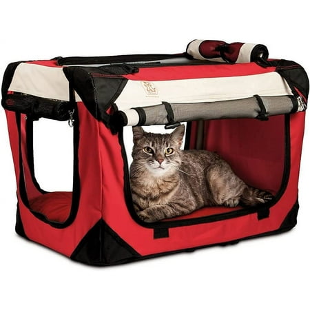 UPC: 0685757554053 | SM PetLuv  Happy Cat  Premium Cat Carrier Soft Sided Foldable Top & Side Loading Pet Crate & Carrier Locking Zippers Shoulder Straps Seat Belt Lock Plush Pillow Reduces Anxiety