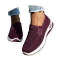 thumbnail image 4 of CAIXAI Orthopedic Shoes for Women Arch Support Womens Sneakers Classic Slip on Walking Shoes for Women Mesh Knitted Woven Platform Mary Janes Hands Free Workout Gym Shoes, 4 of 8