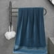thumbnail image 5 of Toalla de baño, 1 unidad, suave toalla de algodón de 70 x 140 cm, tela de rizo grande y absorbente para adultos, de secado rápido y tacto afelpado para el hogar y viajes (azul)., 5 of 8