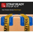 thumbnail image 6 of 100 Pack Blue Flatbed Edge Protectors w/ Carrying Case & Webbing Handle - 8"x8"x10" Plastic V Shaped Corner Protectors for Cargo Loads & Tie Down Strap Guard - Fit 1 Strap Up to 4", 6 of 12