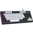 thumbnail image 1 of Zootealy Compact 87-Key RGB Gaming Keyboard with Black and White Keycaps - Durable ABS Material, Dual-Color Injection Molding, Volcano Mouth Structure, 1 of 7