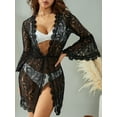 thumbnail image 2 of Liacowi Women's Sexy Lace Hollow Crochet Bikini Cover-Ups Floral Mini Beach Dress Beachwear Swimsuit, 2 of 9