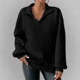 thumbnail image 2 of Vedolay Basic Sweatshirt for Women Casual Oversized Long Sleeve Hoodie Sweatshirts Black,L, 2 of 5