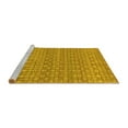thumbnail image 2 of Ahgly Company Machine Washable Indoor Square Abstract Yellow Modern Area Rugs, 4' Square, 2 of 4