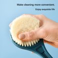 thumbnail image 3 of Yuarrent Cepillo de ducha Cerdas de mango largo Borde sólido Cepillos sin rebabas Removedor de limpieza Hogar Mujeres Niños Juegos de accesorios de baño Blanco, 3 of 6