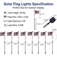 thumbnail image 5 of Fuebueo Solar Lights Outdoor, 4PC 27.56 Inch American Flag Garden Solar Lights with Illuminated Star, Waterproof Solar Path Lights for Independence Day and Memorial Day Decor, 5 of 6