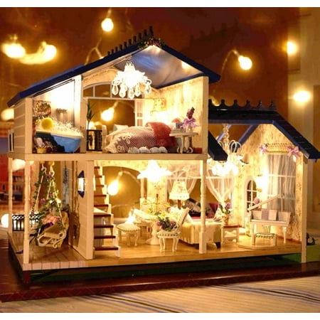 new dollhouse miniature diy kit dolls house with furniture diy handcraft miniature voice activated led - Dollhouse Christmas Lights new dollhouse miniature diy kit dolls house with furniture diy handcraft miniature voice activated led - Dollhouse Christmas Lights