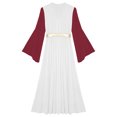 thumbnail image 7 of iiniim Womens Halloween Costume Roman V Neck Queen Princess Ancient Toga Gown Fancy Dress Burgundy XXL, 7 of 7