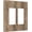 Brown Dark Wood, variant on Green White Leaves 3 Gang Triple Rocker/GFCI Light Switch Wall Plate Cover Decorative Green Plant Electrical Faceplate for Natural Modern Living Room Bedroom Decor