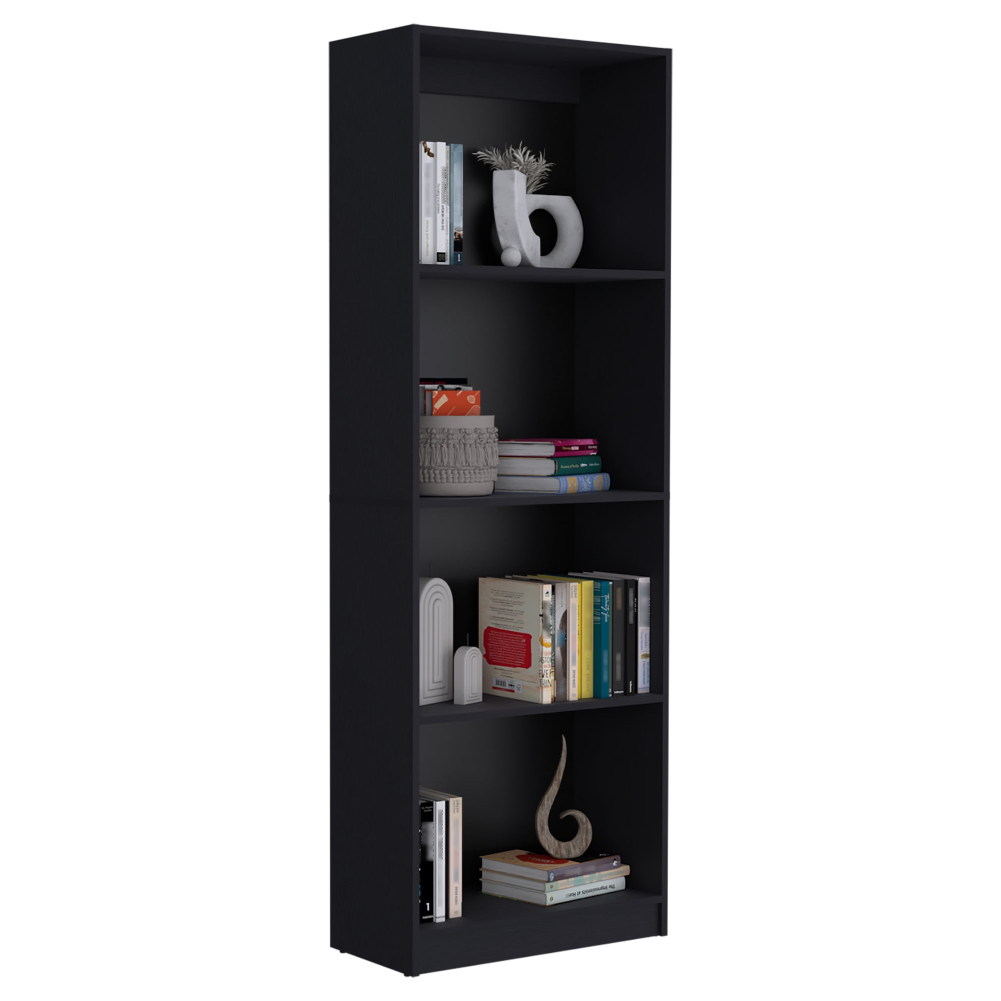 4-Tier Open Bookcase Freestanding Display Storage Shelves for Home Office Living Room Bedroom