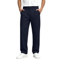 thumbnail image 6 of Horkkom Work Pants for Men Button Zipper Solid Color Dress Pants Casual Business Golf Pants with Pockets S, 6 of 9