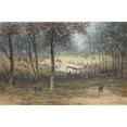 thumbnail image 3 of Johannes Pieter van Wisselingh 24x17 Black Modern Framed Museum Art Print Titled - Open Air Meeting (1822 - 1899), 3 of 5