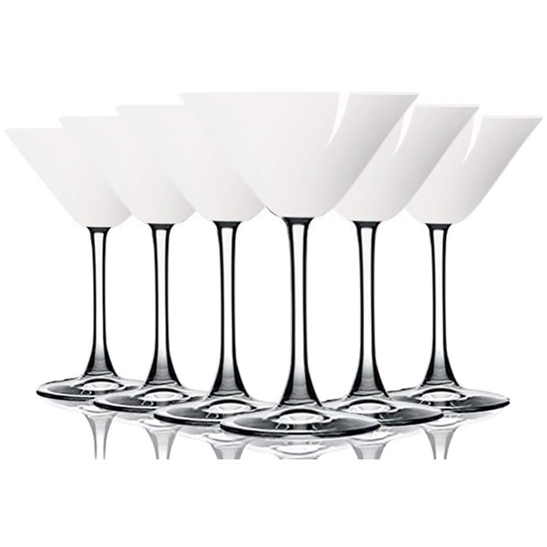 TableTop King 10 oz Martini Wine Glasses, Stemmed Style, Top Accent