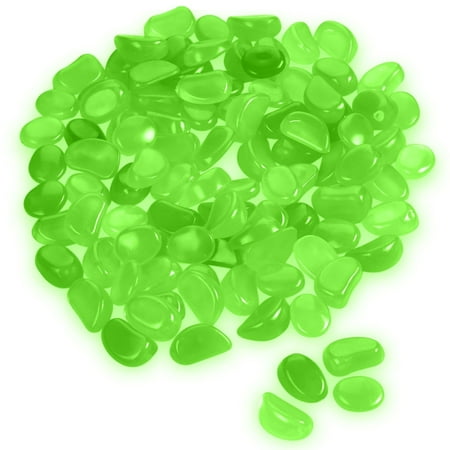 Outdoor Patio Stones Glow In The Dark Pebbles - 100 Pieces - Outdoor and Indoor Glowing Stones - Patio, Lawn & Garden, Gardening, Garden Sculptures & Statues, Decorative Stones ()