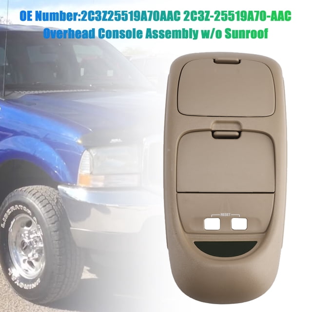 Console Overhead avec Toit Ouvrant Beige pour Ford F250 Super Duty 2002-2004