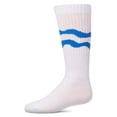 thumbnail image 2 of MeMoi Girls "Double Wave" Ribbed Cotton-Blend Knee High Sock - Girls - Female, 14, Magenta, 2 of 10