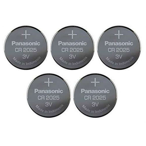 5 NEW PANASONIC CR2025 ECR 2025 Batteries 3V Exp.2024