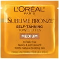 thumbnail image 2 of L'Oreal Paris Sublime Bronze Self-Tan Towelettes, Gradual Self Tanner, 6 Count Kit, 2 of 10