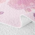 thumbnail image 5 of spefrowx Cute Ballet Girls Twin Quilt Set for Girls Boys, Pink Inspirational Bow Butterfly Twin Coverlet Set, 2-Piece, 5 of 7