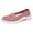 Pink, variant on ZTTD Women Single Shoes Slip On Fly Woven Mesh Casual Shoes Tennis Walking Breathable Sneakers Fashion Sneakers Pink
