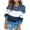 Blue, variant on Women Fall Winter Long Sleeve Baggy Knit Sweater Sweatshirt Jumper Pullover Top Ladies Color Block Striped Knitwear
