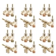 thumbnail image 1 of 24 Piezas de Conectores Banana Conectores Banana en ÁNgulo de 45 Grados Conectores de Bloqueo de Tornillo para Receptor AV, Amplificador, Altavoz Dorado, 1 of 10