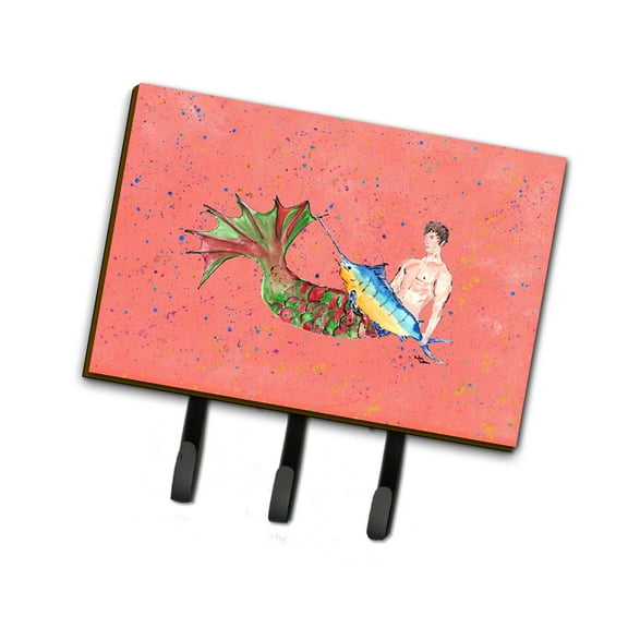 Carolines Treasures 8348TH68 Merman Leash or Key Holder Triple Hook multicolor