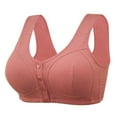 thumbnail image 1 of MIASHUI Bras for Women Comfortable New Thread Cloth Pure Front Button Medium and Old Age Large Size No Steel Ring Bra, 1 of 2
