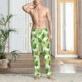 thumbnail image 4 of Salouo Avocado And Tropical Palm Leaves Print Pajama Pants for Men, Lounge Pants Elastic Waistband Casual Men's sleepwear Loungewear Sleep Pajama Pant -Small, 4 of 7